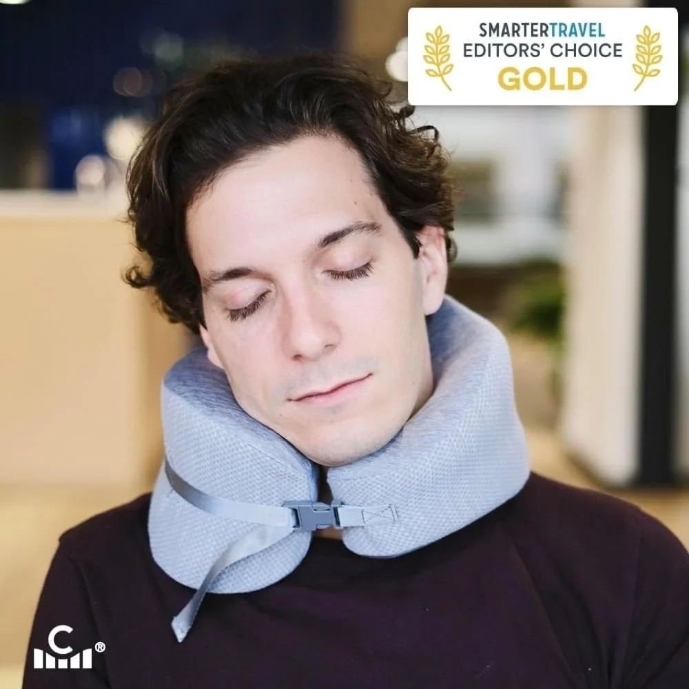 C Cushion Lab Travel‎ Pillow for Neck Chin Support Airplane Car Large